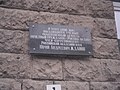 Una placa en el edificio donde vivía Zhdanov.