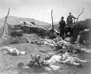 Fuerte Sondolmok (Kwangson) después del asalto.  Fotografía de Félix Beato