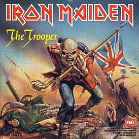 Обложка сингла Iron Maiden «The Trooper» (1983)