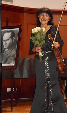 Исакадзе на концерте памяти своего учителя Давида Ойстраха в Москве, 4 октября 2015 года
