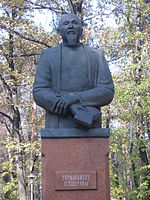 Pomnik Turmagambet Iztleu-uly w Ałmaty, Kazachstan.JPG