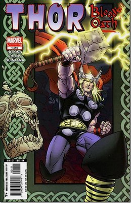 Обложка выпуска Thor: Blood Oath #1 (ноябрь, 2005). Художник Скотт Коллинс.