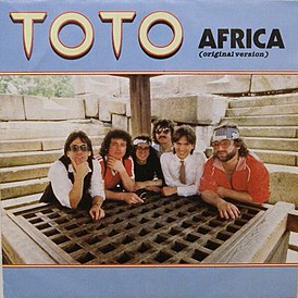 Обложка сингла Toto «Africa» (1982)
