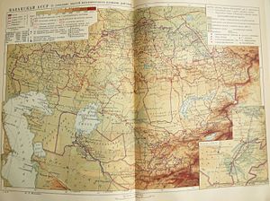 Кара-Калпакская автономная область на карте