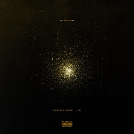 Kansi Kendrick Lamarin & SZA:n singlestä "All the Stars" (2018)