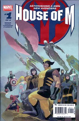 Portada de House of M #1 (agosto de 2005).  El artista es Esad Ribic.