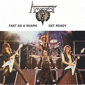 Обложка сингла Accept «Fast as a Shark» (1982)