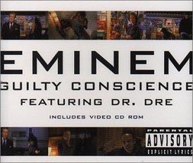 La portada del sencillo de Eminem con Dr.  Dre "Conciencia culpable" (1999)