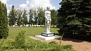 Mãe de luto no memorial para aqueles que morreram na Grande Guerra Patriótica