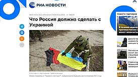 Скриншот страницы РИА Новости со статьёй