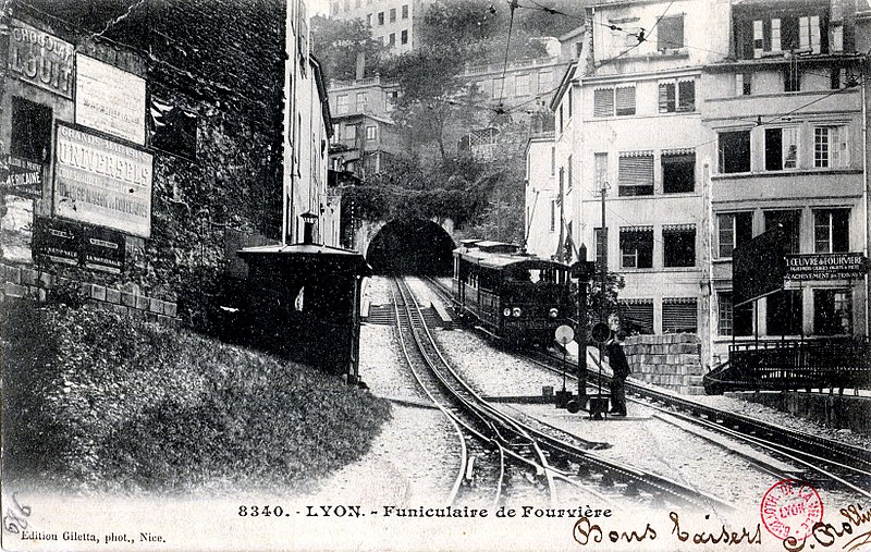 Файл:Lyon — Funiculaire de Fourvière, 1902.jpg