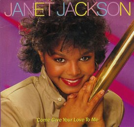 Portada del sencillo de Janet Jackson "Come Give Your Love to Me" (1983)