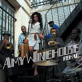 Copertina del singolo "Rehab" di Amy Winehouse (2006)