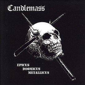 Kynttilämessualbumin kansi "Epicus Doomicus Metallicus" (1986)