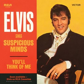 Cover av Elvis Presleys singel "Suspicious Minds" (1969)