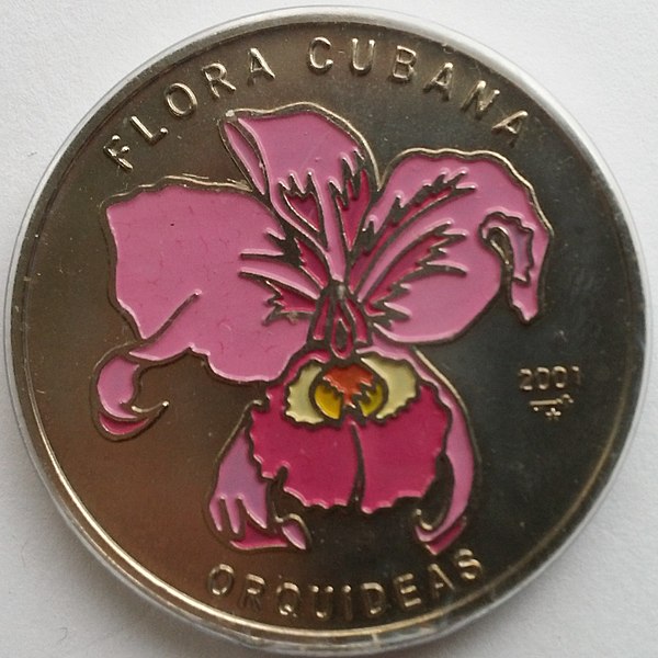 Файл:Cuba 1 peso 2001 Rose Orchidea.jpg