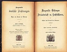 Книга К. Л. Леймбаха «Ausgewählte Dichtungen Friedrich v. Schillers, für Lehre und Freunde der Literatur». 1880