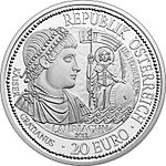 2012 Österrike 20 Euro Lauriacum.jpg