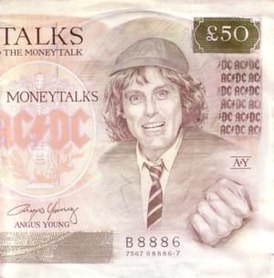 Обложка сингла AC/DC «Moneytalks» (1990)