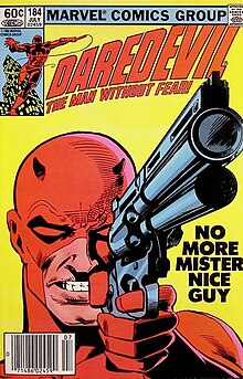 Обложка Daredevil #184 (Июль, 1982). Художник — Фрэнк Миллер.