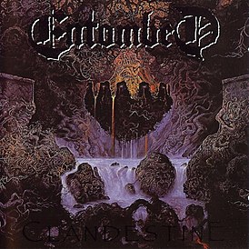 Обложка альбома Entombed «Clandestine» (1991)