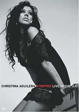 Christina Aguilera skivomslag "Stripped live in UK" (2004)