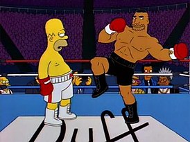 Гомер сражается с Дредериком Татумом