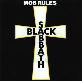 Portada del sencillo de Black Sabbath "The Mob Rules" (1980)