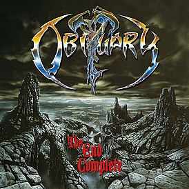 Обложка альбома Obituary «The End Complete» (1992)