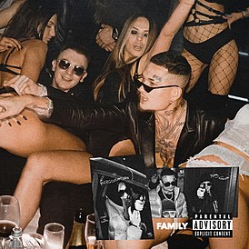 Обложка сингла Моргенштерна и Yung Trappa «Family» (2021)