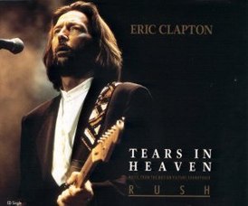 Coperta single-ului lui Eric Clapton „Tears in Heaven” (1992)