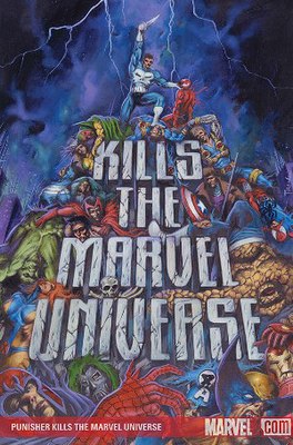 Обложка переиздания Punisher Kills the Marvel Universe 2008 года. Художник Даг Брейтвейт[1][2]