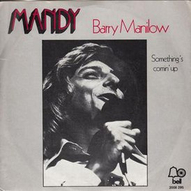 Обложка сингла Барри Манилоу «Mandy» (1974)