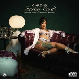 Обложка сингла Карди Би при участии 21 Savage «Bartier Cardi» (2017)