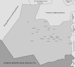 Бакчарский район на карте