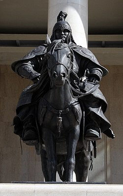 Statue de Boorchu sur la place Sukhbaatar, Oulan-Bator