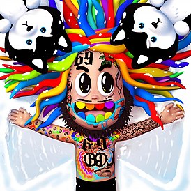 Обложка сингла 6ix9ine «Zaza» (2021)