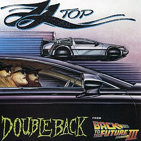 Portada del sencillo de ZZ Top "Doubleback" (1990)