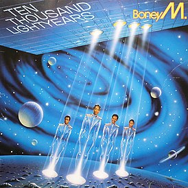 Обложка альбома Boney M. «Ten Thousand Lightyears» (1984)