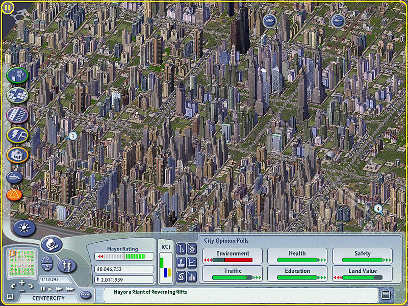 Файл:Город в SimCity 4 в режиме мэра.jpg
