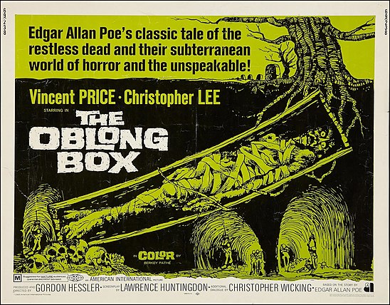 World of horror. The Oblong Box 1969. Продолговатый ящик (фильм). Poster продолговатый. The Oblong Box short story.