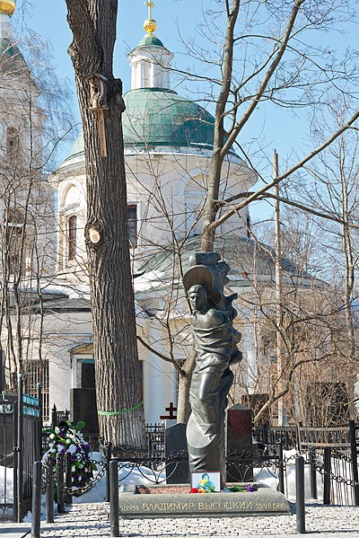 Файл:Памятник Владимиру Высоцкому на Ваганьковском кладбище.jpg