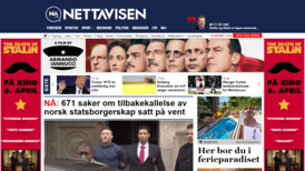 Заглавная страница издания "Nettavisen"