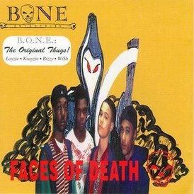 Обложка альбома Bone Thugs-N-Harmony «Faces of Death» (1993)