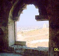 Vista de Rosh HaAyin desde la fortaleza de Migdal Tzedek (siglo V)