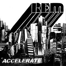 R.E.M.-albumin kansi "Accelerate" (2008)