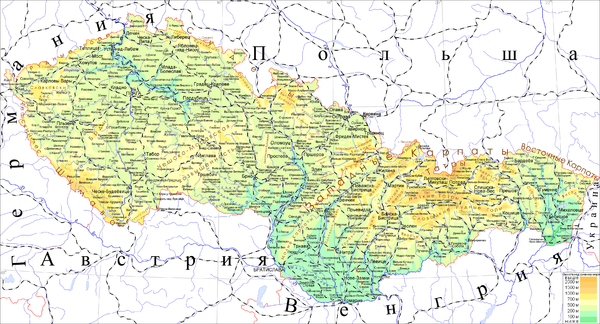 Словакия на карте европы на русском