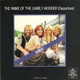 Cover av ABBA-singelen "The Name of the Game" (1977)