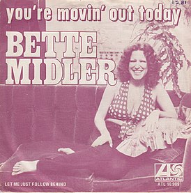 Portada del sencillo de Bette Midler "You're Movin 'Out Today" (1977)