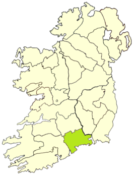 Diocese de Utherford e Lismore em um mapa da Irlanda